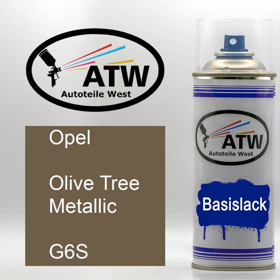 Opel, Olive Tree Metallic, G6S: 400ml Sprühdose, von ATW Autoteile West.